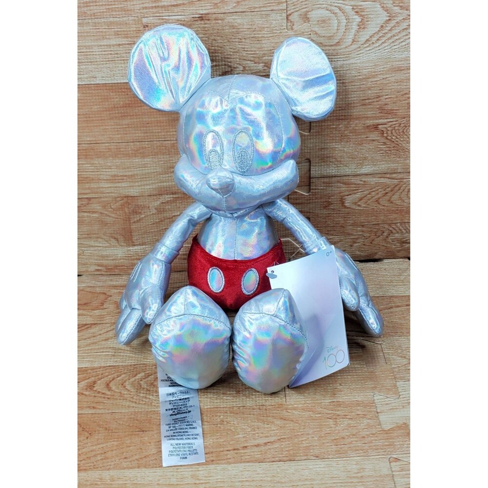 Mickey Mouse Disney 100 Years of Wonder Platinum 14" Plush Disneyland NWT